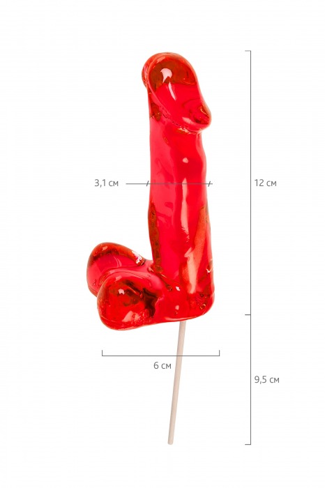 Красный леденец в форме члена со вкусом виски - 173 гр. - Sosuчki - купить с доставкой в Барнауле