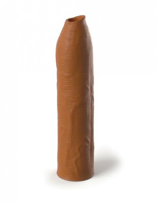 Кофейная насадка-удлинитель Uncut Silicone Penis Enhancer - 17,8 см. - Pipedream - в Барнауле купить с доставкой