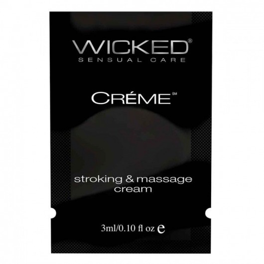 Крем для массажа и мастурбации Wicked Stroking and Massage Creme - 3 мл. - Wicked - купить с доставкой в Барнауле