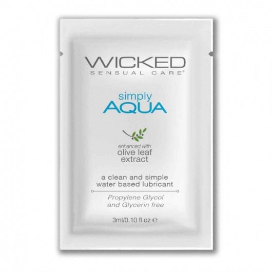 Легкий лубрикант на водной основе Wicked Simply AQUA - 3 мл. - Wicked - купить с доставкой в Барнауле