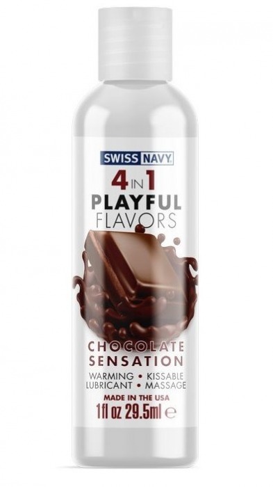 Массажный гель 4-в-1 Chocolate Sensation с ароматом шоколада - 29,5 мл. - Swiss navy - купить с доставкой в Барнауле