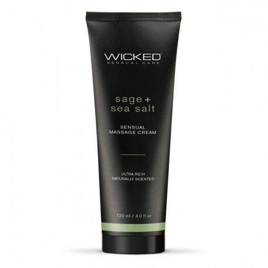 Массажный легкий крем WICKED Sage plus Sea Salt - 120 мл. - Wicked - купить с доставкой в Барнауле