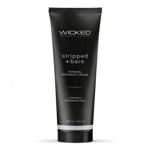 Массажный легкий крем WICKED Stripped plus Bare - 120 мл. - Wicked - купить с доставкой в Барнауле