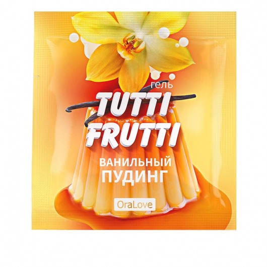 Пробник гель-смазки Tutti-frutti со вкусом ванильного пудинга - 4 гр. - Биоритм - купить с доставкой в Барнауле