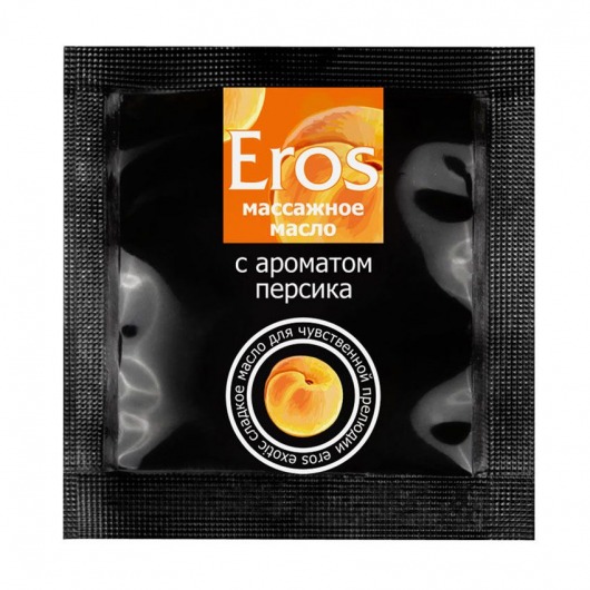 Саше массажного масла Eros exotic с ароматом персика - 4 гр. - Биоритм - купить с доставкой в Барнауле