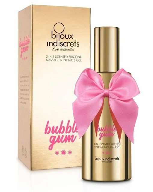 Гель с ароматом жвачки Bubblegum 2-in-1 Scented Silicone Massage And Intimate Gel - 100 мл. - Bijoux Indiscrets - купить с доставкой в Барнауле