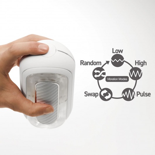 Белый мастурбатор Tenga Flip Zero Gravity с вибрацией - Tenga - в Барнауле купить с доставкой