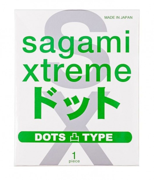 Презерватив Sagami Xtreme Type-E с точками - 1 шт. - Sagami - купить с доставкой в Барнауле