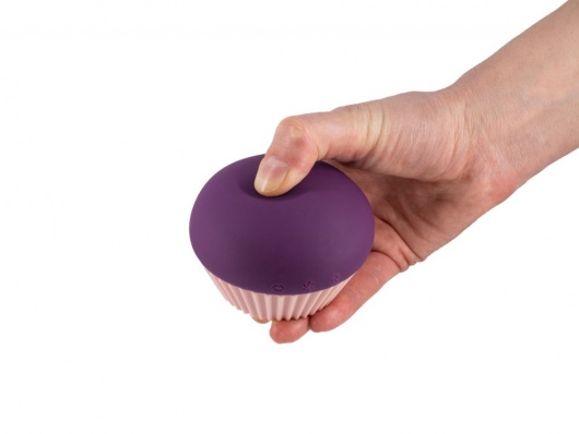 Фиолетовый вакуум-волновой вибратор в форме капкейка - Lola Games
