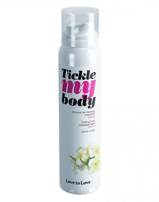 Массажная хрустящая пенка Tickle My Body Monoi с ароматом моной - 150 мл. - Love to Love - купить с доставкой в Барнауле