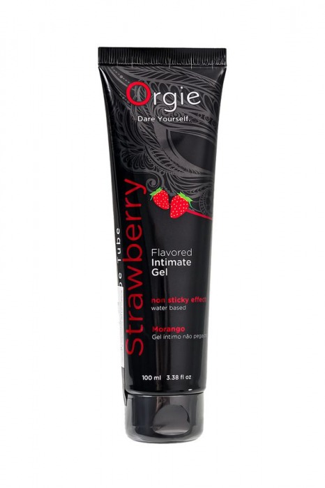 Интимный гель на водной основе Lube Tube Strawberry с клубничным вкусом - 100 мл. - ORGIE - купить с доставкой в Барнауле