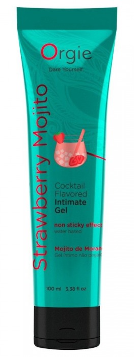 Съедобный интимный гель Orgie Lube Tube Cocktail Strawberry Mojito - 100 мл. - ORGIE - купить с доставкой в Барнауле