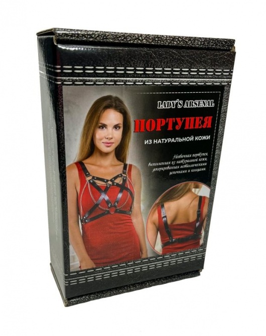 Портупея из натуральной кожи с цепочками - БДСМ Арсенал - купить с доставкой в Барнауле