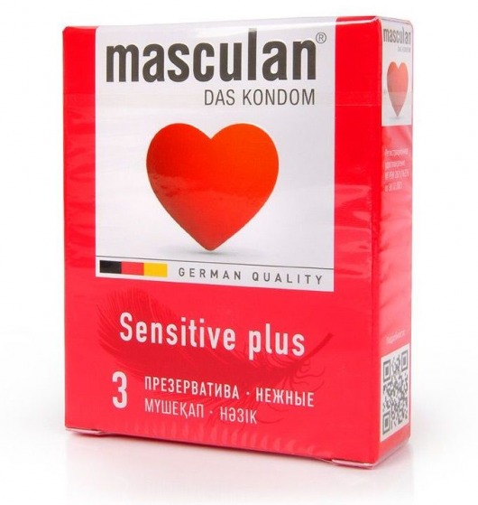 Презервативы Masculan Sensitive plus - 3 шт. - Masculan - купить с доставкой в Барнауле