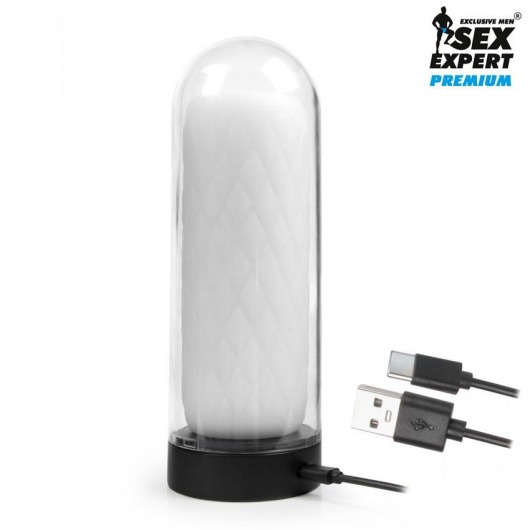 Оригинальный мастурбатор в колбе с нагревом - Sex Expert - в Барнауле купить с доставкой