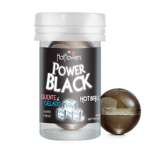 Интимный гель Power Black Hot Ball с охлаждающе-разогревающим эффектом (2 шарика по 3 гр.) - HotFlowers - купить с доставкой в Барнауле