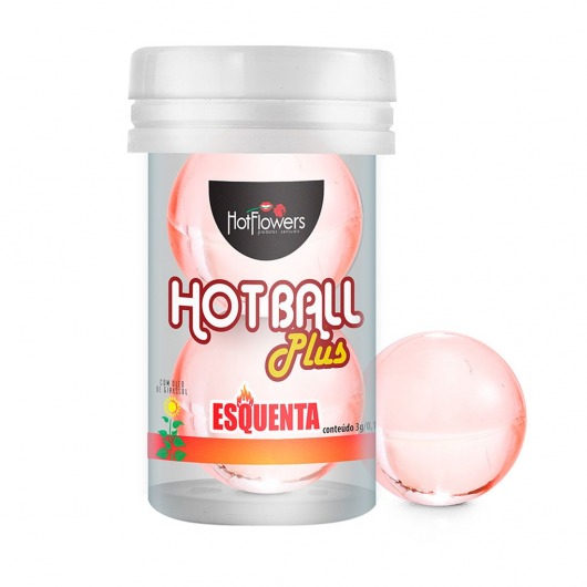 Лубрикант на масляной основе Hot Ball Plus с разогревающим эффектом (2 шарика по 3 гр.) - HotFlowers - купить с доставкой в Барнауле