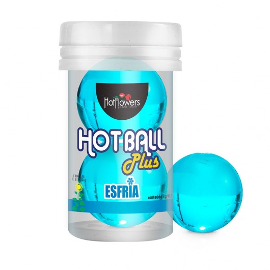 Лубрикант на масляной основе Hot Ball Plus с охлаждающим эффектом (2 шарика по 3 гр.) - HotFlowers - купить с доставкой в Барнауле