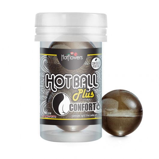 Анальный лубрикант на масляной основе Hot Ball Plus Conforto (2 шарика по 3 гр.) - HotFlowers - купить с доставкой в Барнауле