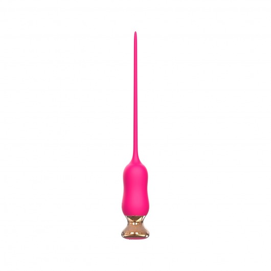 Розовый тонкий стимулятор Nipple Vibrator - 23 см. - I-MOON - купить с доставкой в Барнауле