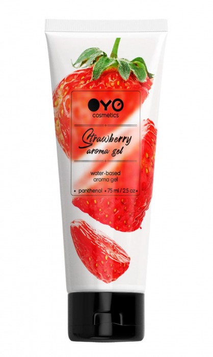 Лубрикант на водной основе OYO Aroma Gel Strawberry с ароматом клубники - 75 мл. - OYO - купить с доставкой в Барнауле