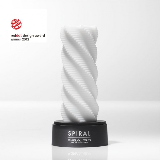 Белый 3D мастурбатор SPIRAL - Tenga - в Барнауле купить с доставкой