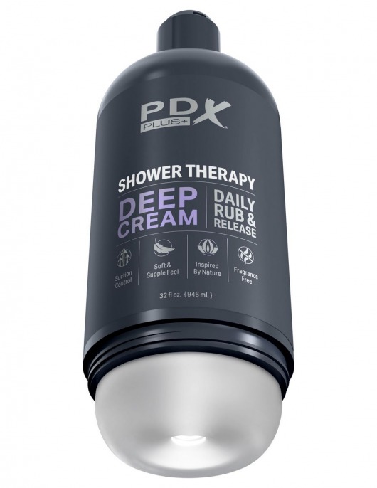 Мастурбатор в бутылке Shower Therapy Deep Cream - Pipedream - в Барнауле купить с доставкой