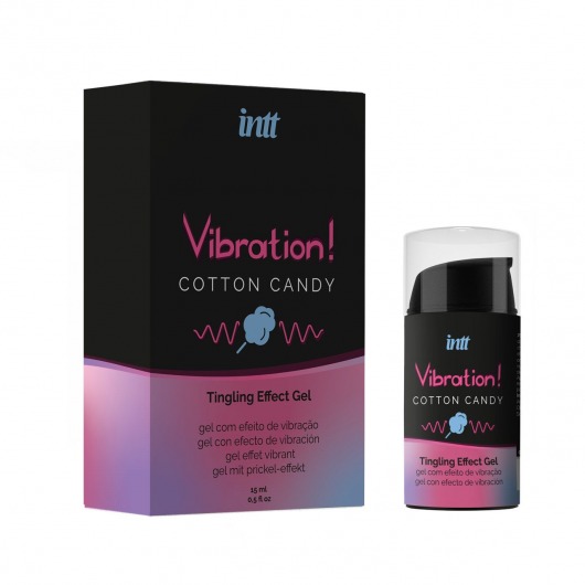 Жидкий вибратор Vibration Cotton Candy с ароматом сахарной ваты - 15 мл. - INTT - купить с доставкой в Барнауле