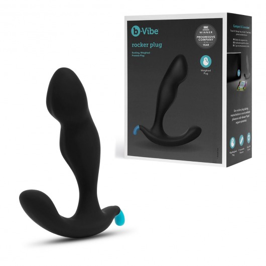 Черный утяжеленный анальный стимулятор Rocker Plug - 12 см. - b-Vibe - в Барнауле купить с доставкой