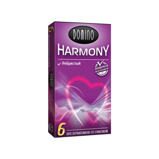 Презервативы с рёбрышками Domino Harmony - 6 шт. - Domino - купить с доставкой в Барнауле