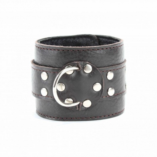 Кожаные наручники на металлической цепочке - БДСМ Арсенал - купить с доставкой в Барнауле