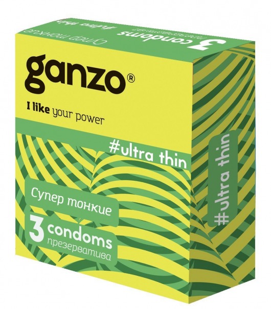 Ультратонкие презервативы Ganzo Ultra thin - 3 шт. - Ganzo - купить с доставкой в Барнауле