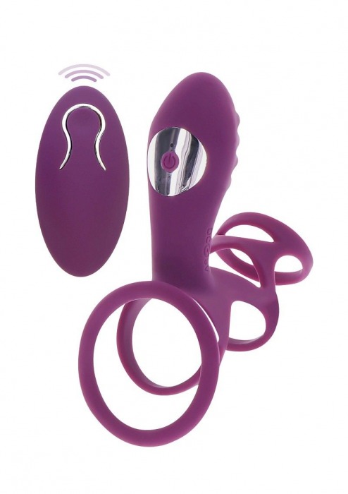 Фиолетовая эрекционная вибронасадка Halo Halo C-Ring Sleeve - Toy Joy - в Барнауле купить с доставкой