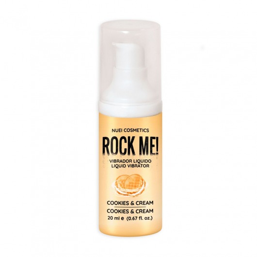 Жидкий вибратор Nuei Rock Me! с ароматом печенья и сливок - 20 мл. - Nuei cosmetics - купить с доставкой в Барнауле