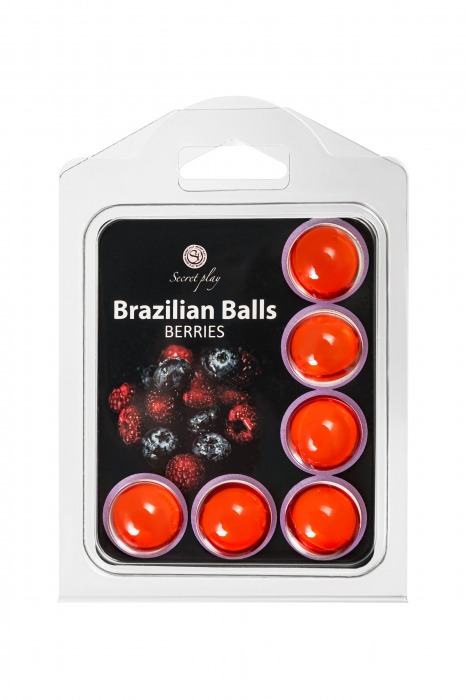 Набор из 6 шариков с массажным маслом Brazilian Balls с ароматом ягод - Secret Play - купить с доставкой в Барнауле