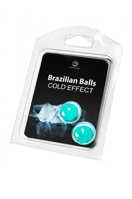 Набор из 2 шариков с массажным маслом Brazilian Balls с охлаждающим эффектом - Secret Play - купить с доставкой в Барнауле