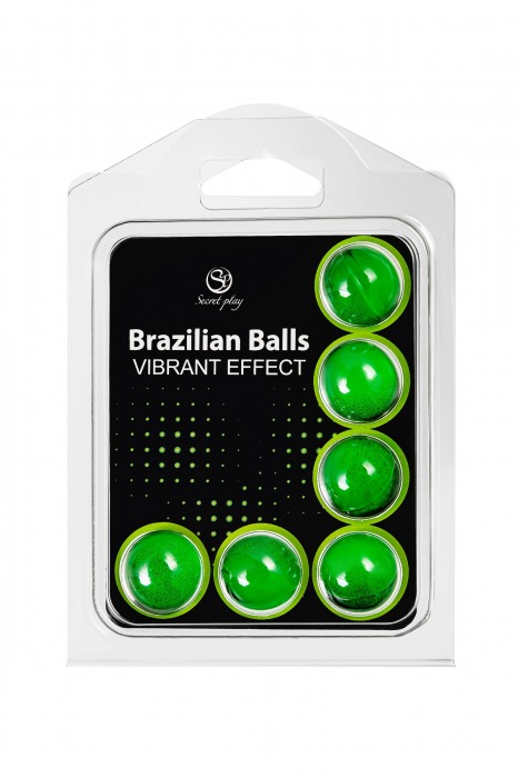 Набор из 6 шариков с массажным маслом Brazilian Balls с эффектом вибрации - Secret Play - купить с доставкой в Барнауле