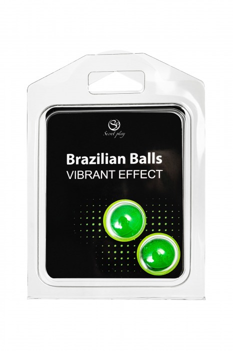 Набор из 2 шариков с массажным маслом Brazilian Balls с эффектом вибрации - Secret Play - купить с доставкой в Барнауле