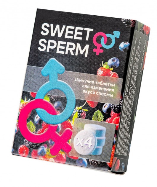 Шипучие таблетки для мужчин Sweet Sperm для изменения вкуса спермы (4 шт. по 0,5 гр.) - Капиталпродукт - купить с доставкой в Барнауле