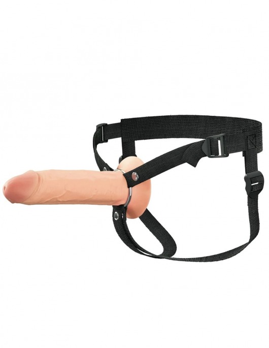 Полый страпон на ремнях 8’’ Hollow Silicone Strap-on - Pipedream - купить с доставкой в Барнауле