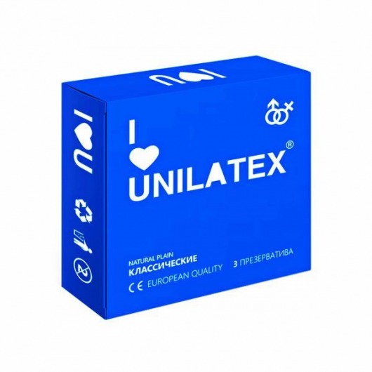 Классические презервативы Unilatex Natural Plain - 3 шт. - Unilatex - купить с доставкой в Барнауле