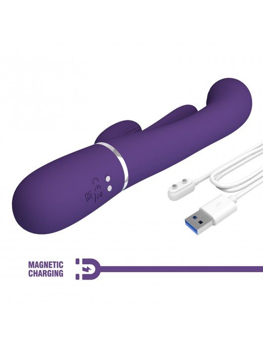 Фиолетовый мультифункциональный вибратор Shania - 22,2 см. - Baile