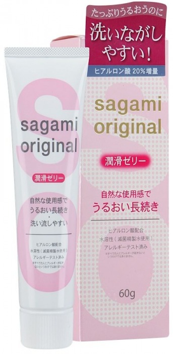 Гель-смазка на водной основе Sagami Original - 60 гр. - Sagami - купить с доставкой в Барнауле