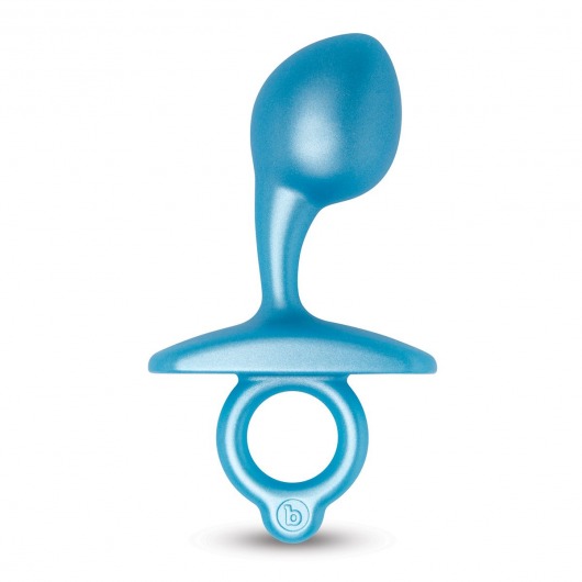 Голубая анальная пробка для массажа простаты Bulb Silicone Prostate Plug - 10,7 см. - b-Vibe - в Барнауле купить с доставкой