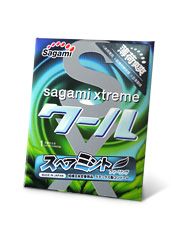 Презерватив Sagami Xtreme Mint с ароматом мяты - 1 шт. - Sagami - купить с доставкой в Барнауле