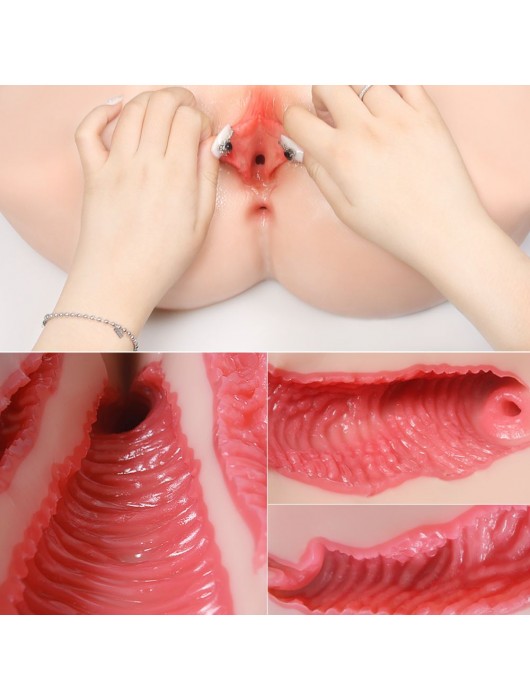 Мастурбатор-полуторс с двойным слоем материала Vanilla Onahole Real Vagina - KOKOS - в Барнауле купить с доставкой