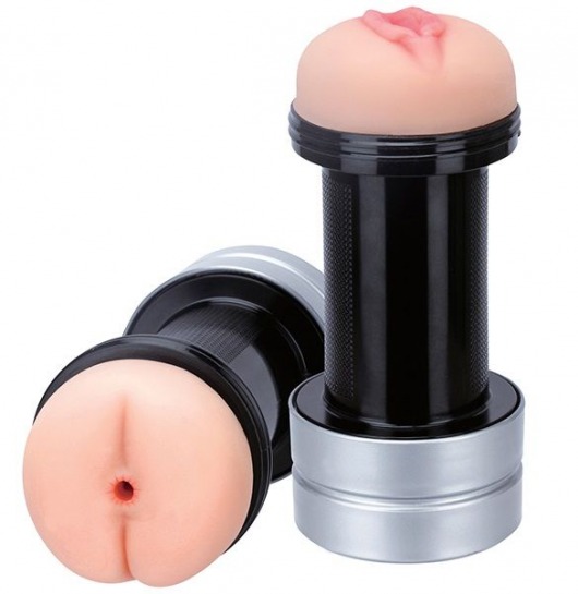 Мастурбатор 2-в-1 REALSTUFF 2 IN 1 HUMMER ANUS   VAGINA: вагина и анус - Dream Toys - в Барнауле купить с доставкой