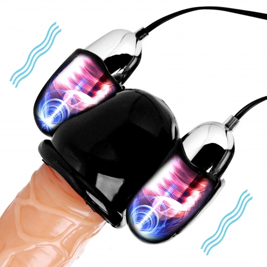 Черная стимулирующая насадка для головки полового члена Multi Speed Vibrating Penis Head Teaser - XR Brands - в Барнауле купить с доставкой