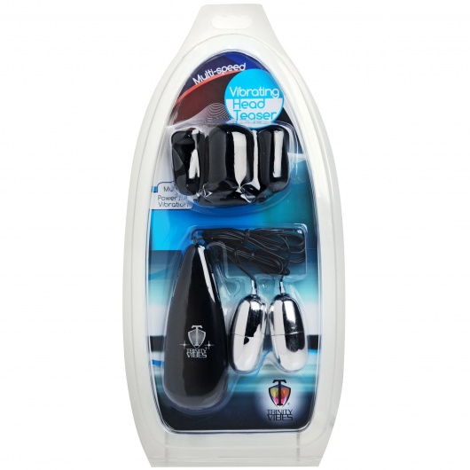 Черная стимулирующая насадка для головки полового члена Multi Speed Vibrating Penis Head Teaser - XR Brands - в Барнауле купить с доставкой