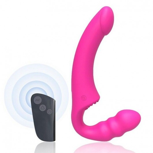 Розовый безремневой страпон Straples Strap-On Dildo - Erokay - купить с доставкой в Барнауле